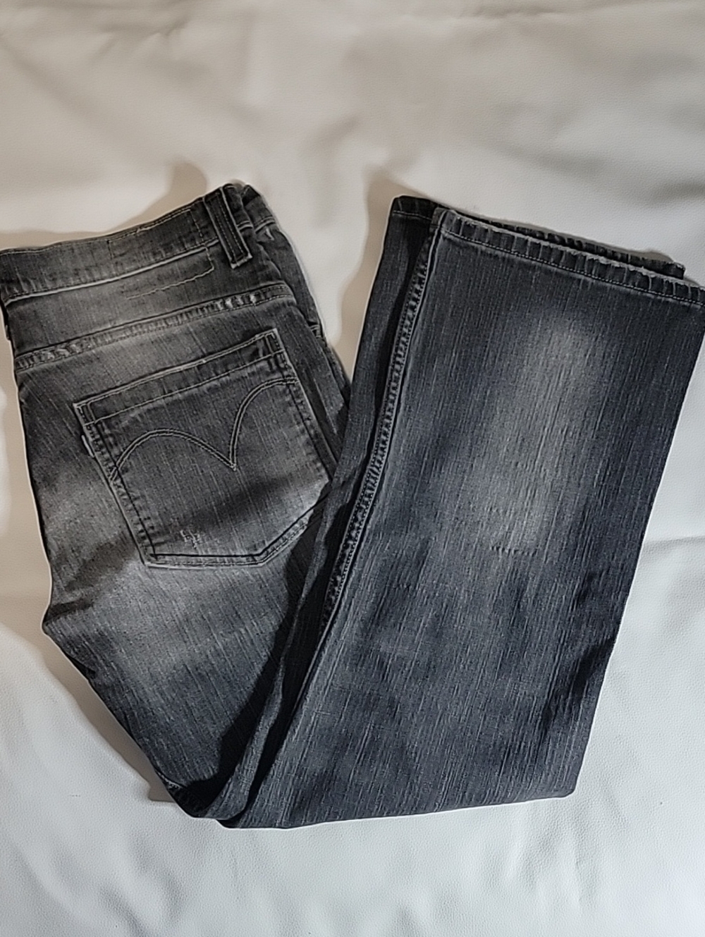 Levi's SilverTab True Boot Jeans Black Wash Paisley Lining Men's 32x30